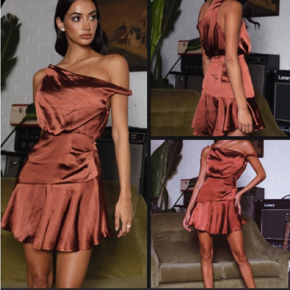 Selfie Leslie Copper Mini Dress